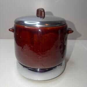 Vintage West Bend Bean Pot With Electric Warmer & Cord Works Great